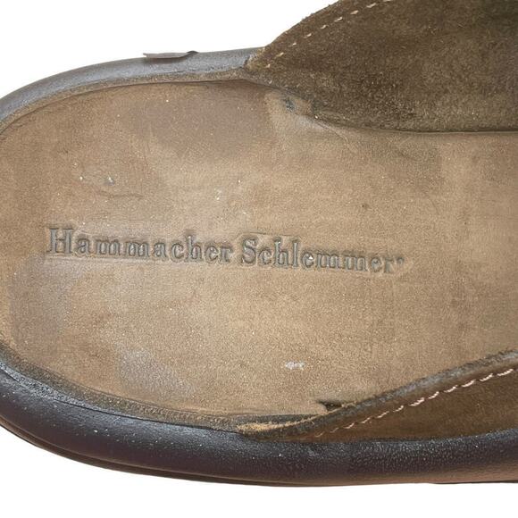 HAMMACHER SCHLEMMER Brown Leather Slide Mule Slippers main image 6